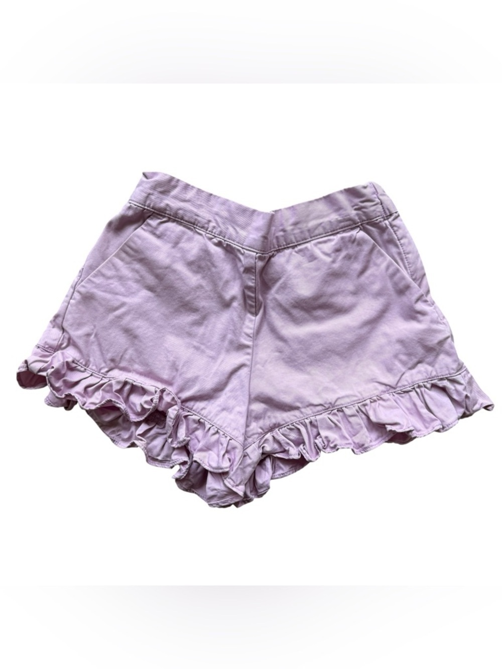 Janie and Jack Ruffle Shorts Size 7 Girls Lavender Pink Scallop Hem Summer